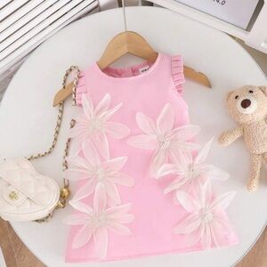 Pink Floral Kids Dress